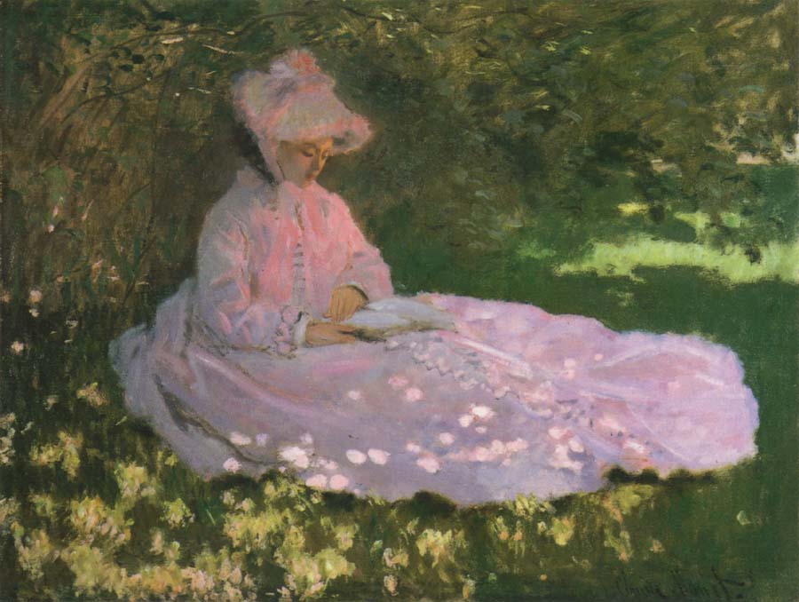 Claude Monet A Woman in a Garden,Spring time